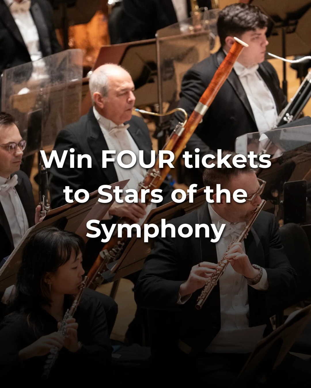 Friends of WRR giveaway graphic offering four tickets to Stars of the Symphony